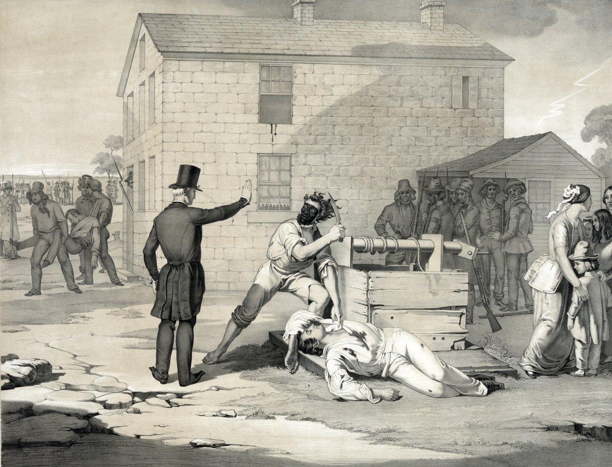 Martyrdommen til Joseph og Hyrum Smith i Carthage-fengselet, 27. juni 1844, 1851 av American School
