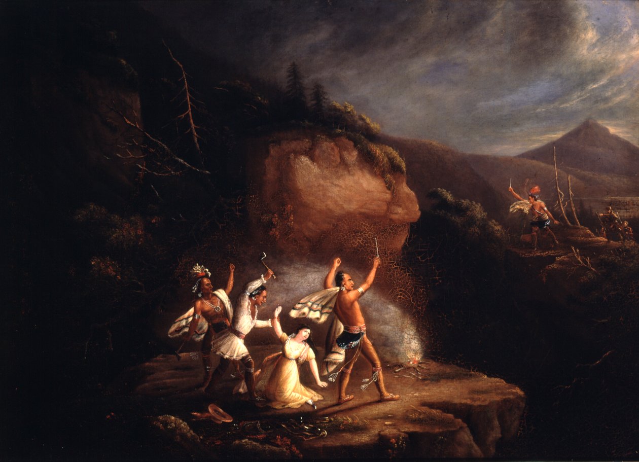 Massakren på Jane McCrea, 1777, tidlig på 1800-tallet av American School