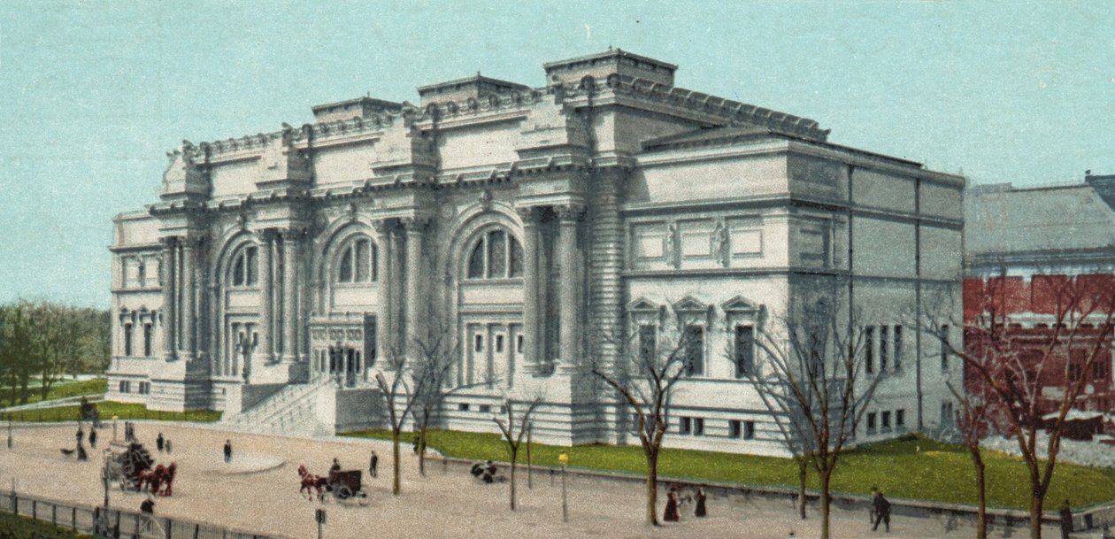 Metropolitan Museum of Art, New York (farge litho) av American School