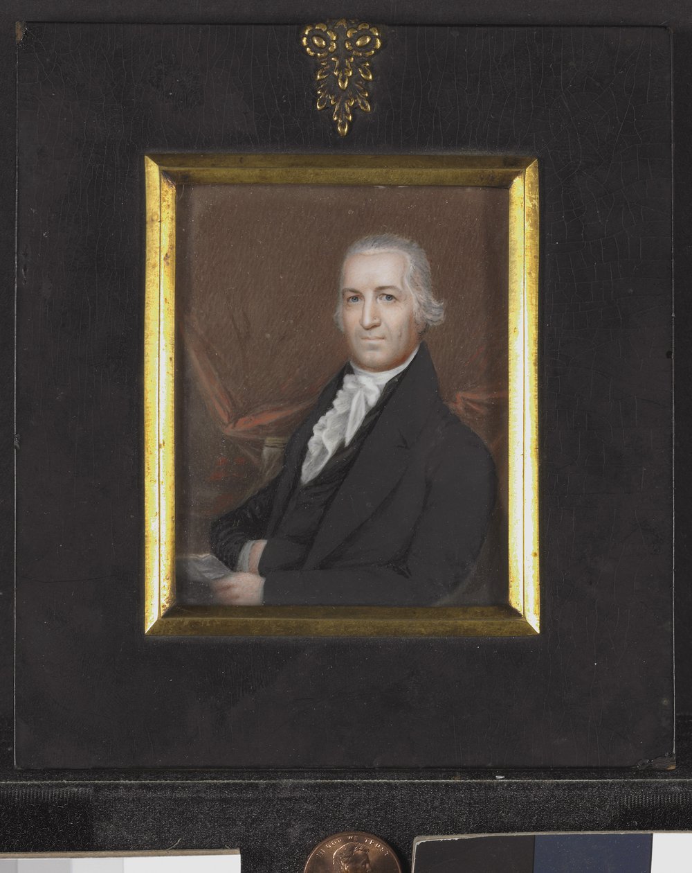 Miniatyrportrett av Samuel Osgood, ca. 1789 (w/c på elfenben) av American School