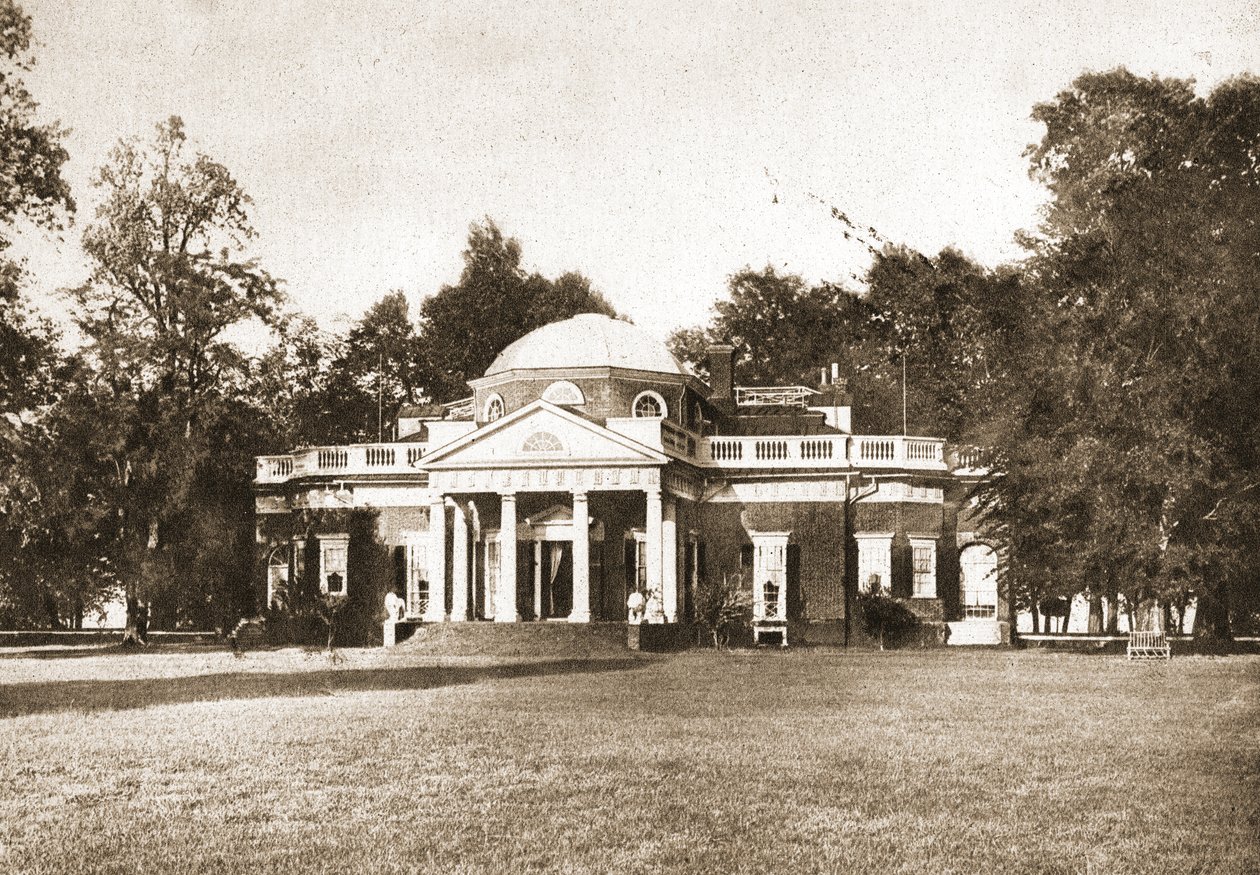 Monticello, Virginia, 1914 (sepia tone dyptrykk) av American School