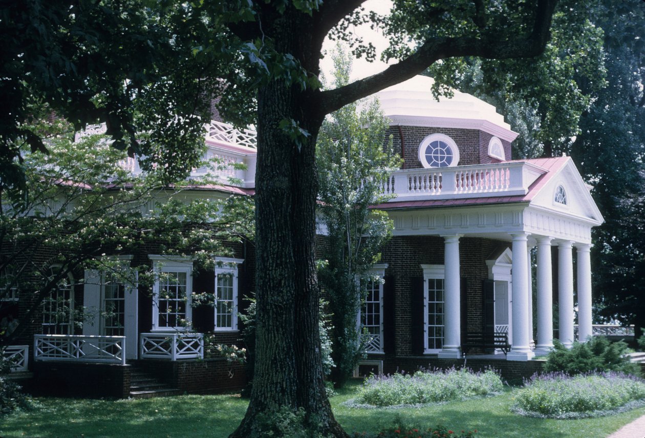 Monticello, designet av Thomas Jefferson av American School