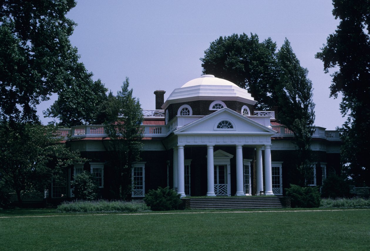 Monticello, designet av Thomas Jefferson av American School