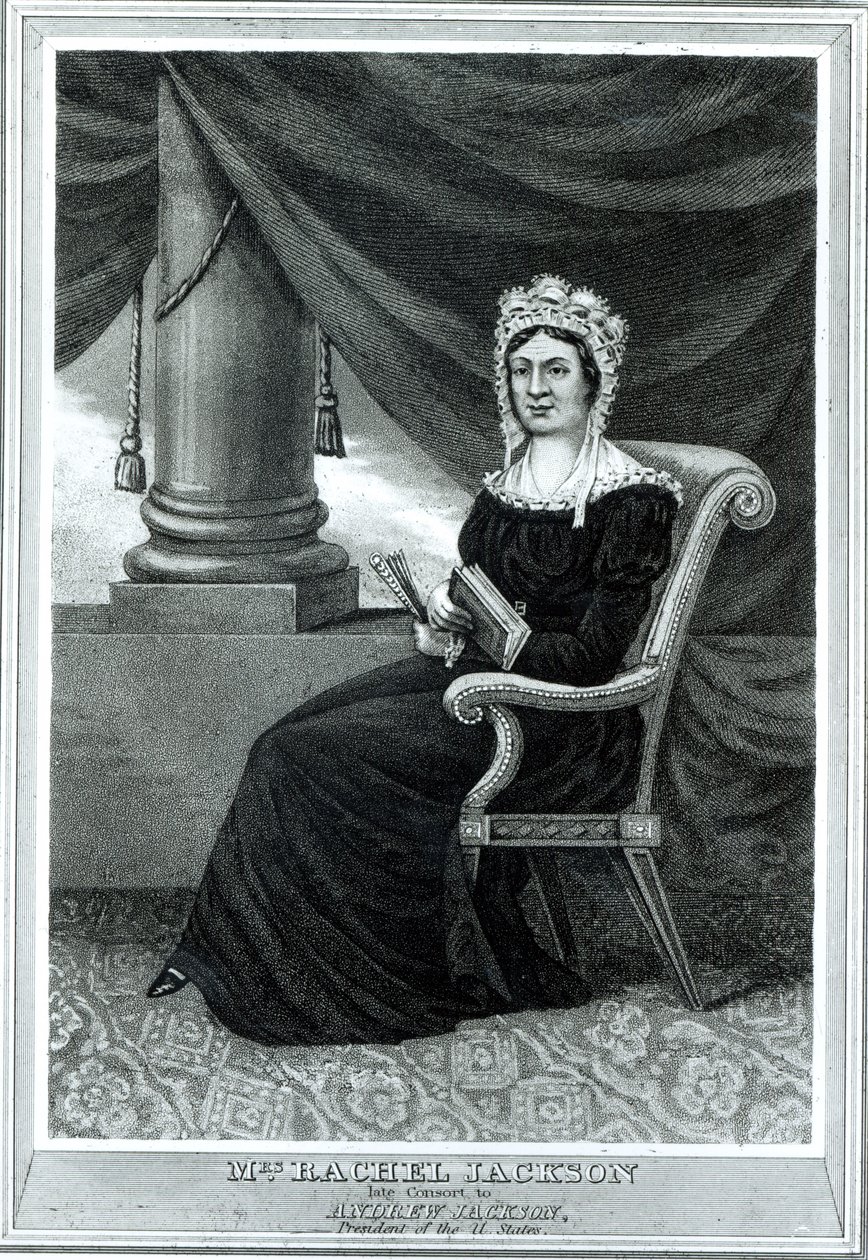 Mrs Rachel Jackson, pub. av Joseph How, ca. 1850-1900 av American School