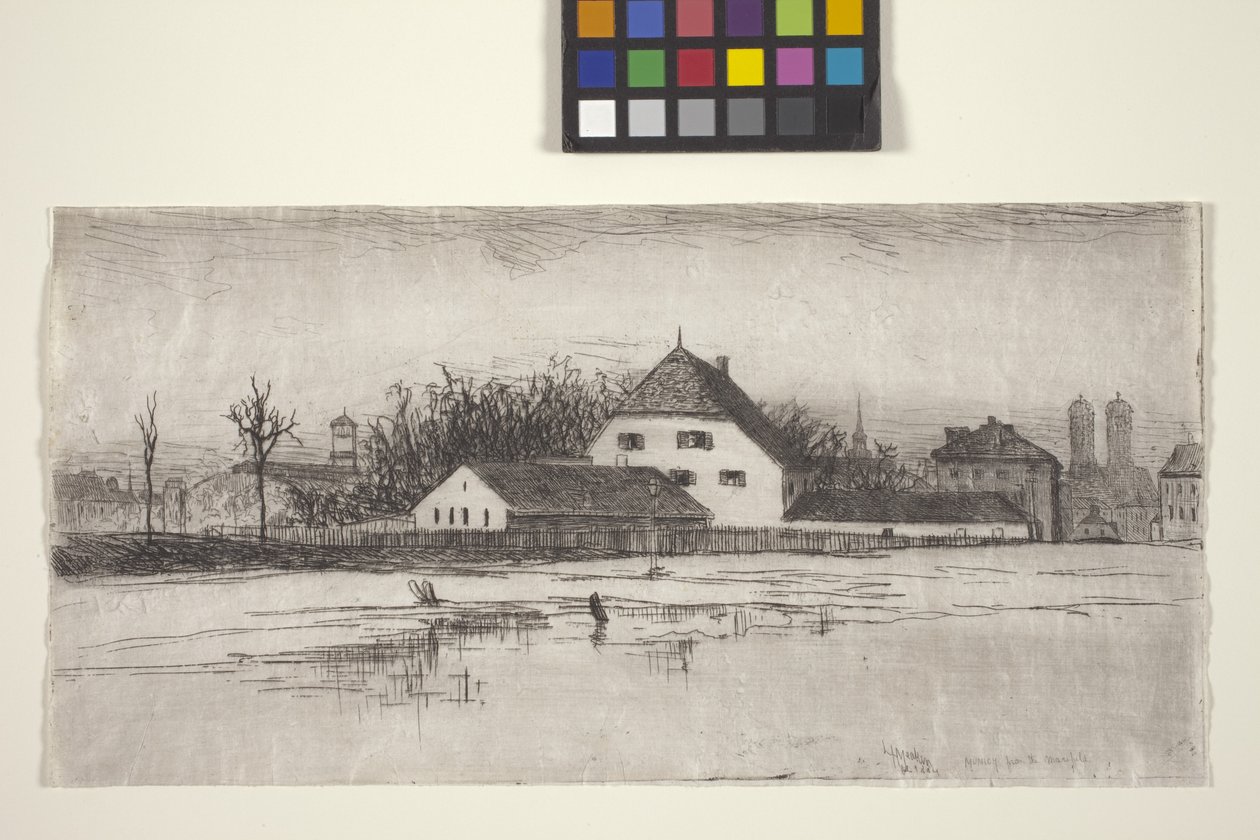 München fra Marsfeld (radering) av American School