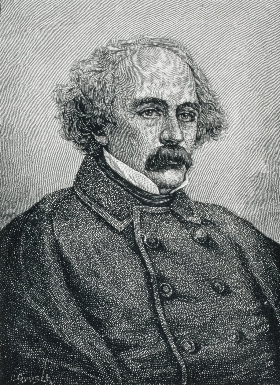 Nathaniel Hawthorne (1804-1864) amerikansk forfatter av American School