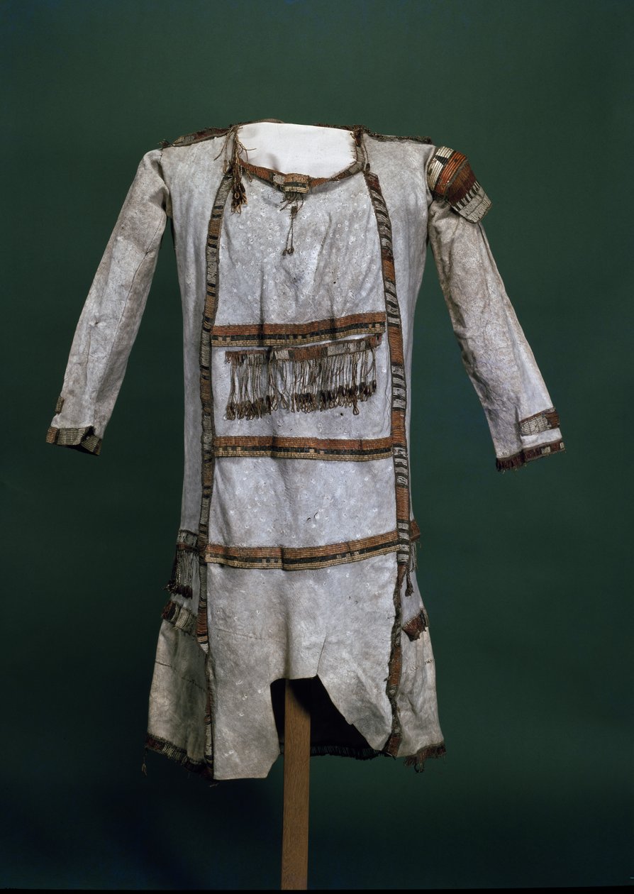 Native American knelang hud skjorte (karibou hud) (for front se 109423) av American School