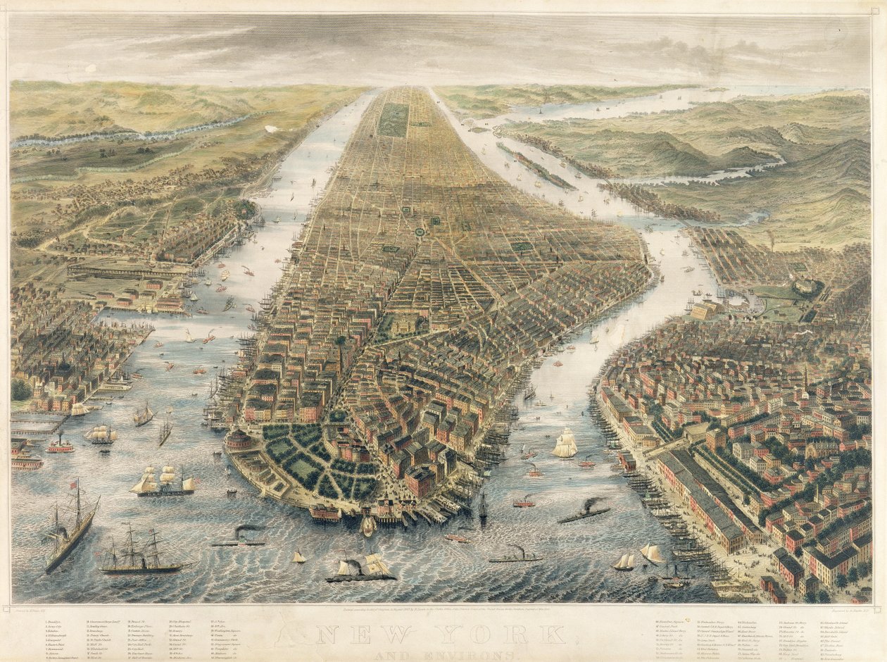 New York og omegn, 1867 av American School