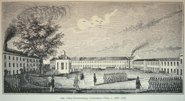 Ohio Penitentiary, Columbus, Ohio, ca. 1847 (gravering) av American School