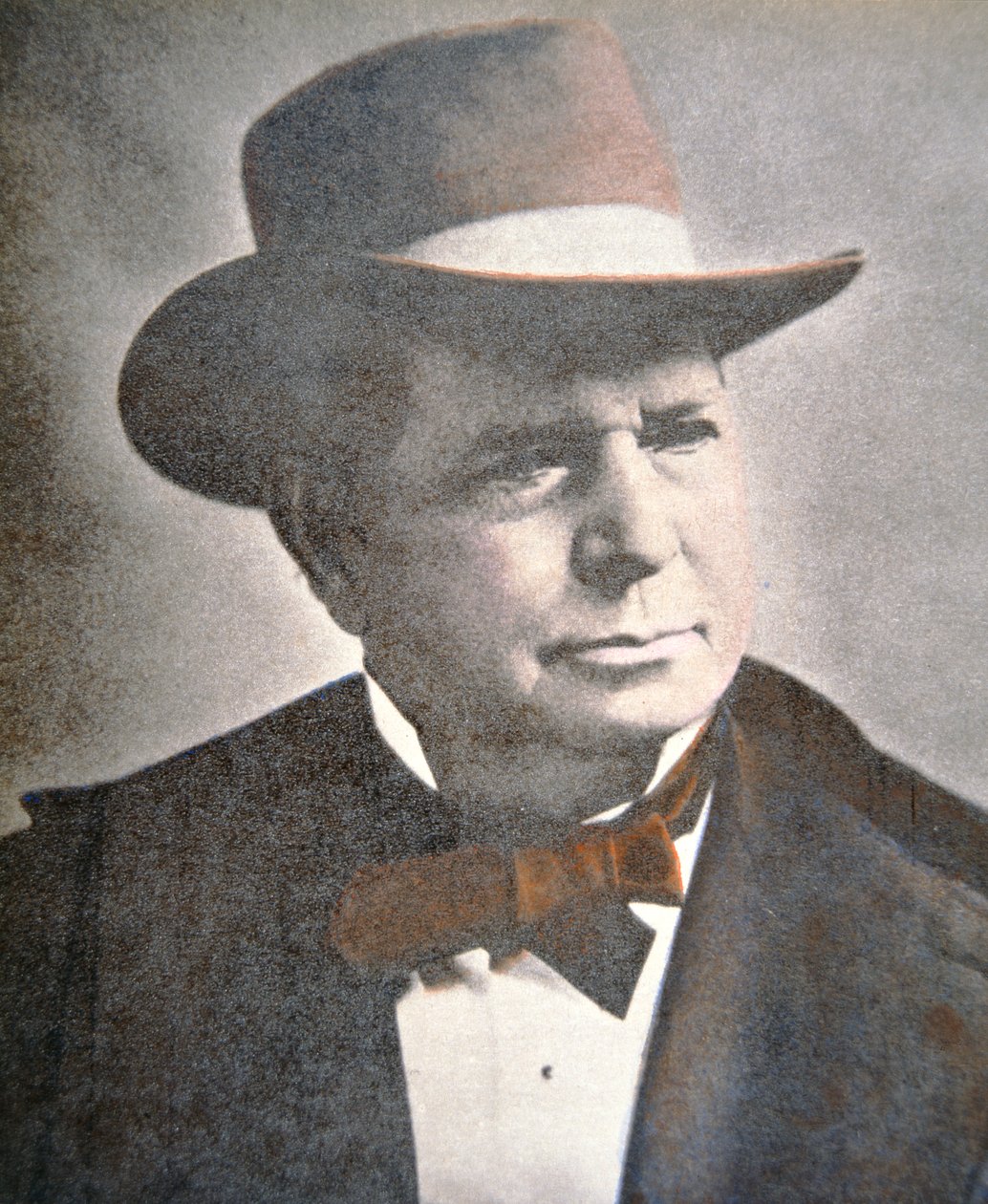 Oliver Fisher Winchester (1810-80) (farget bilde) av American School