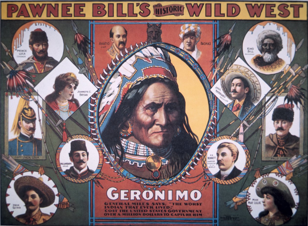 Pawnee Bills historiske ville vest-plakat av American School