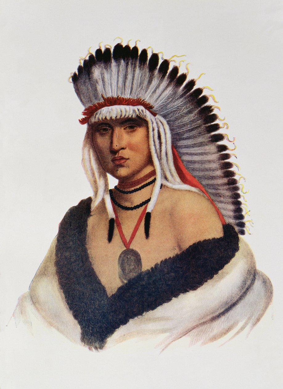 Petalesharro, en Pawnee Brave, illustrasjon fra 
