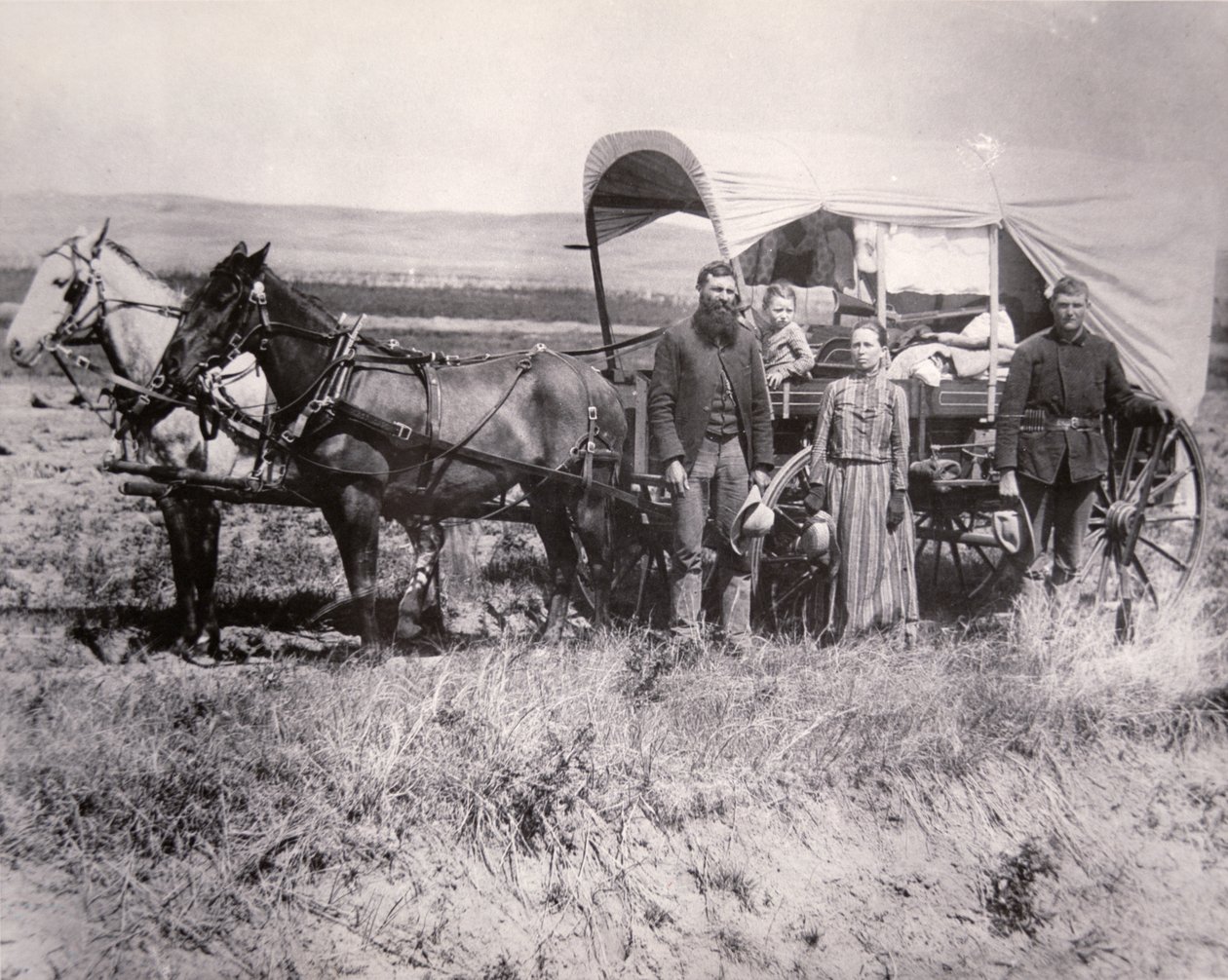 Pionerfamilie i Loup Valley, Nebraska av American School