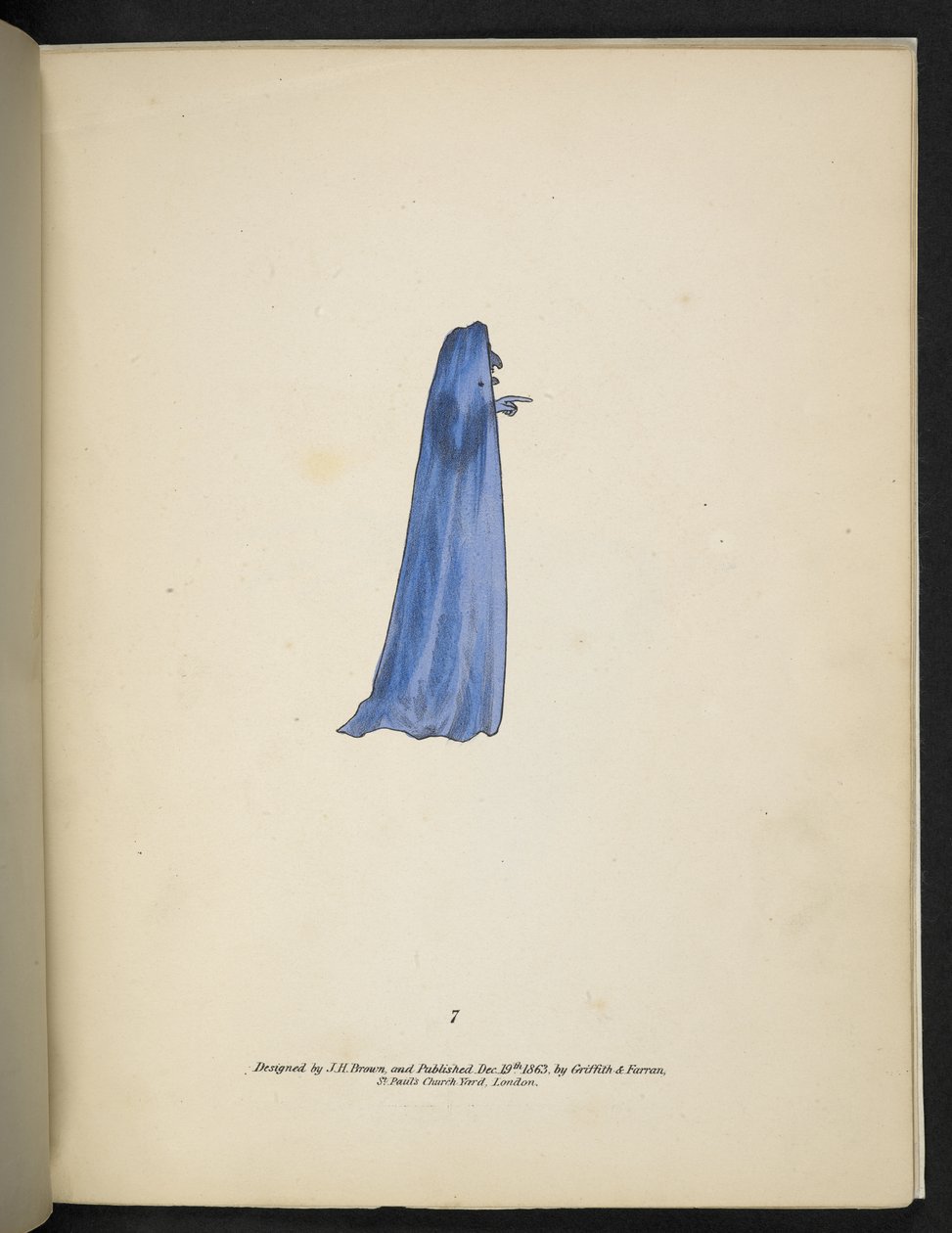 Plate 7. Et spøkelse i blått.  Spectropia; eller overraskende spektrale illusjoner som viser spøkelser overalt, og av hvilken som helst farge, osv. ser. 1.  J.H. brun  1864 av American School