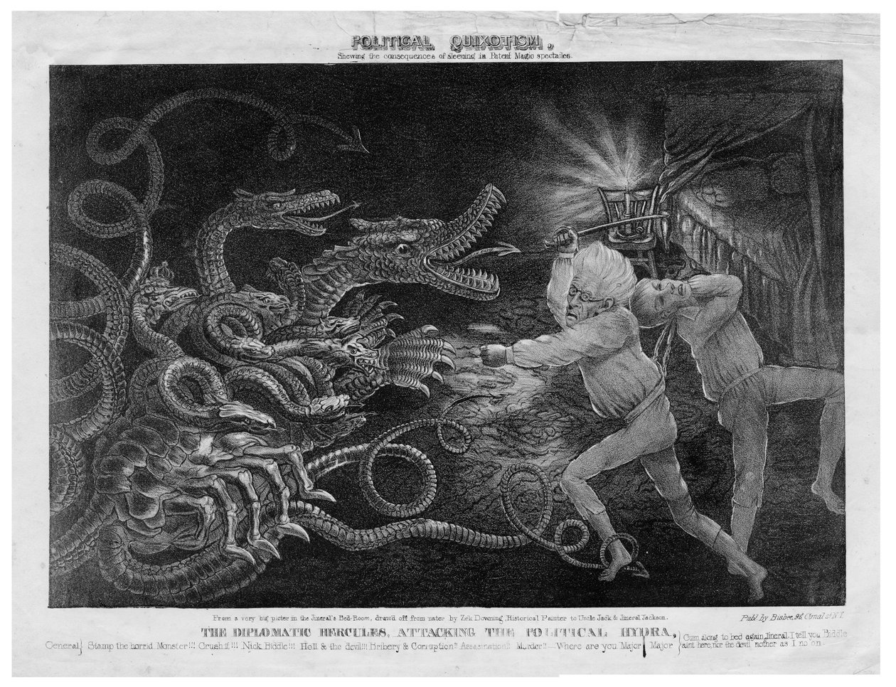 Politisk quixotisme, ca. 1833 av American School