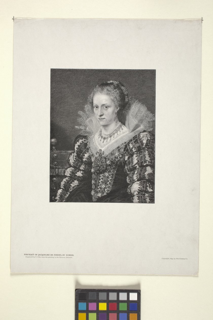 Portrett av Jacquelin De Cordes (blekk) av American School