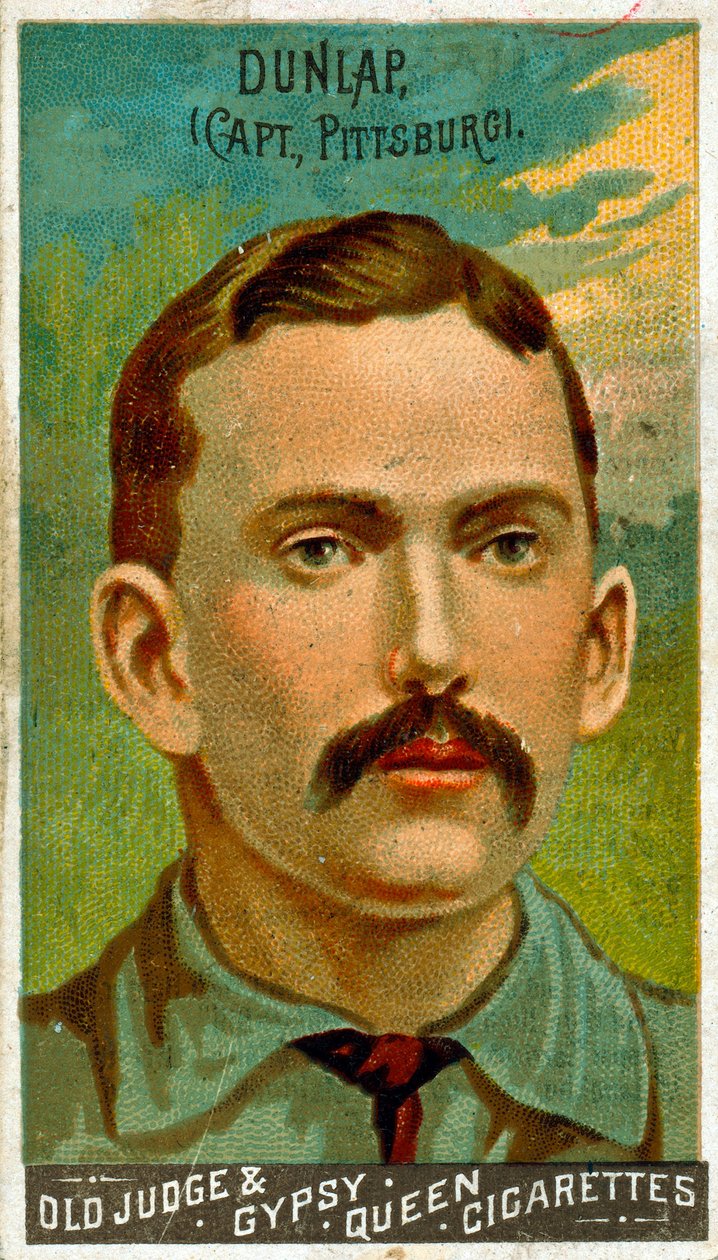 Portrett av Fred Dunlap, Pittsburgh Alleghenys, 1887 av American School