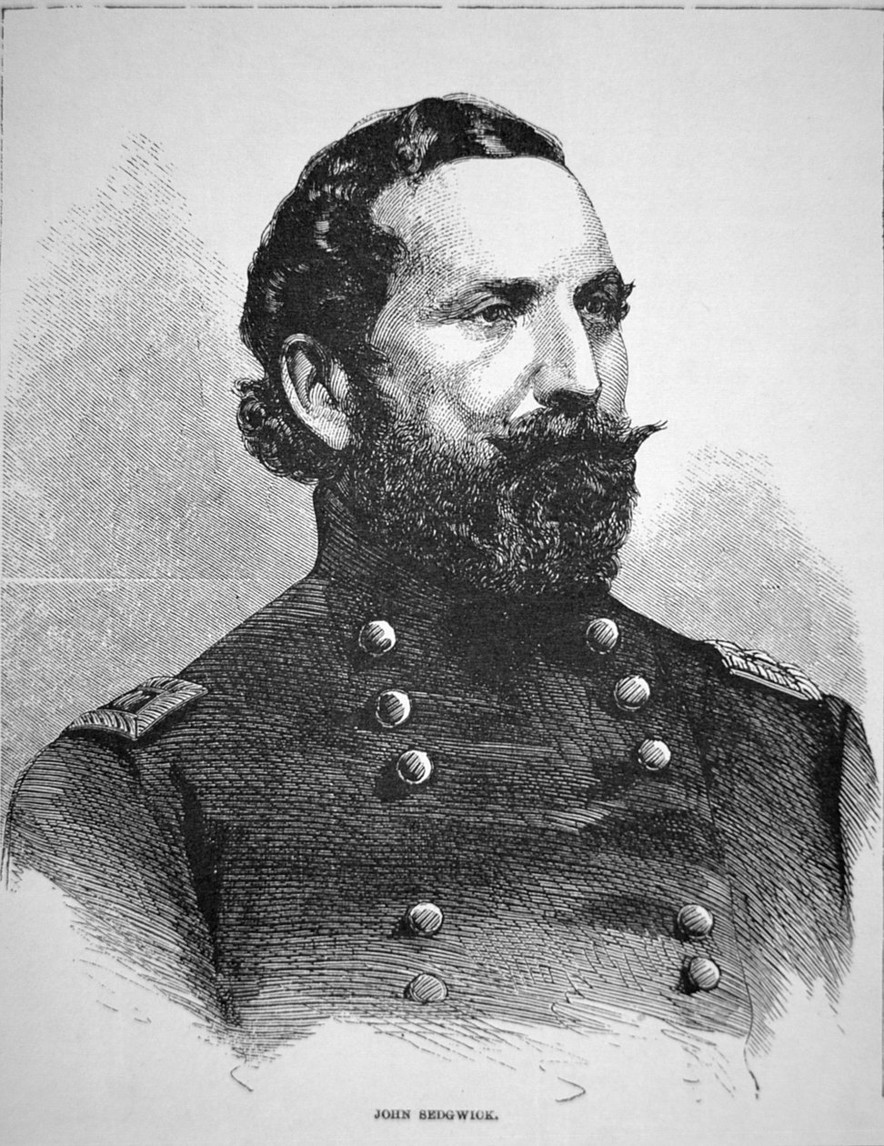 Portrett av general John Sedgwick (litho) av American School