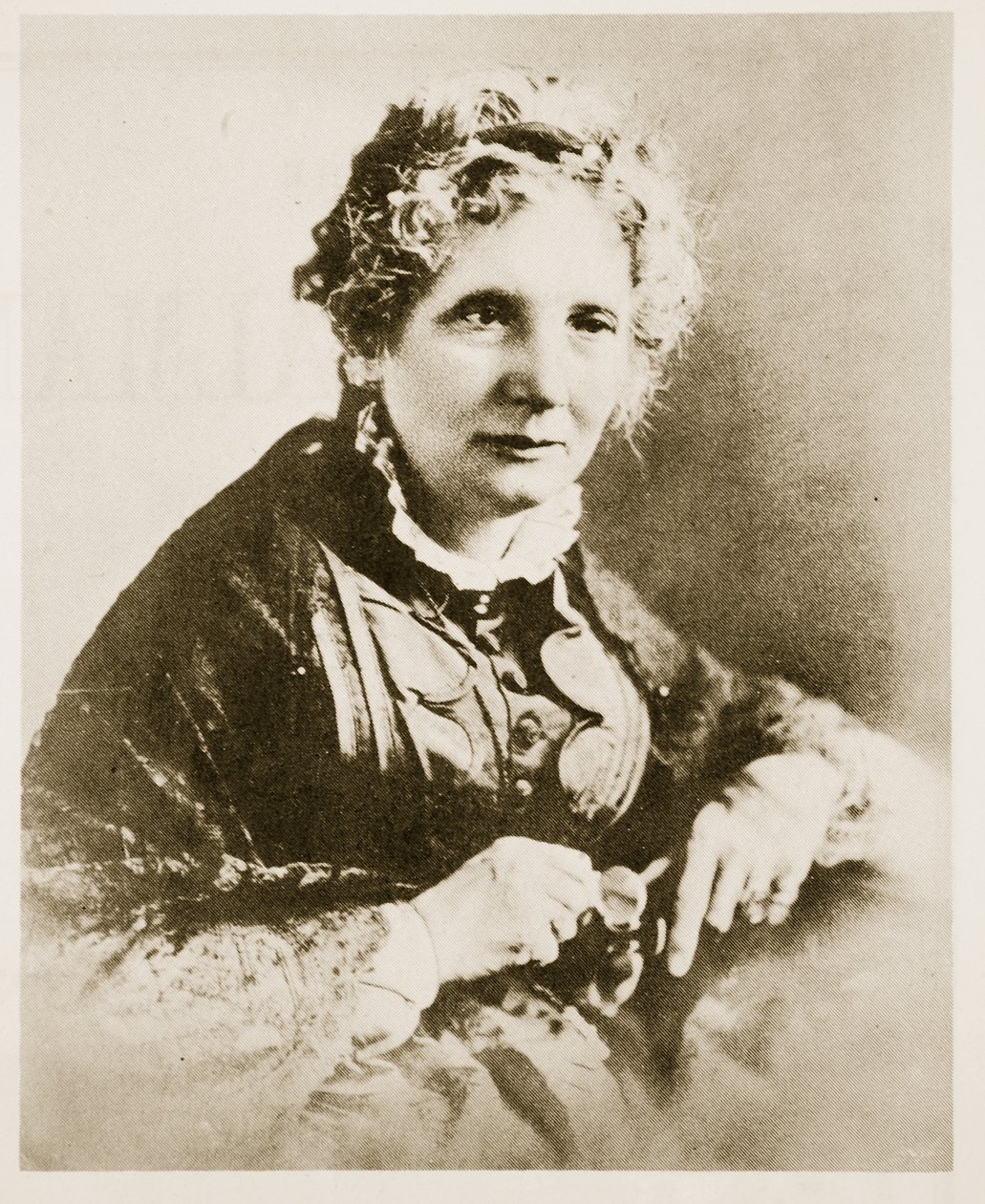 Portrett av Harriet Beecher Stowe av American School