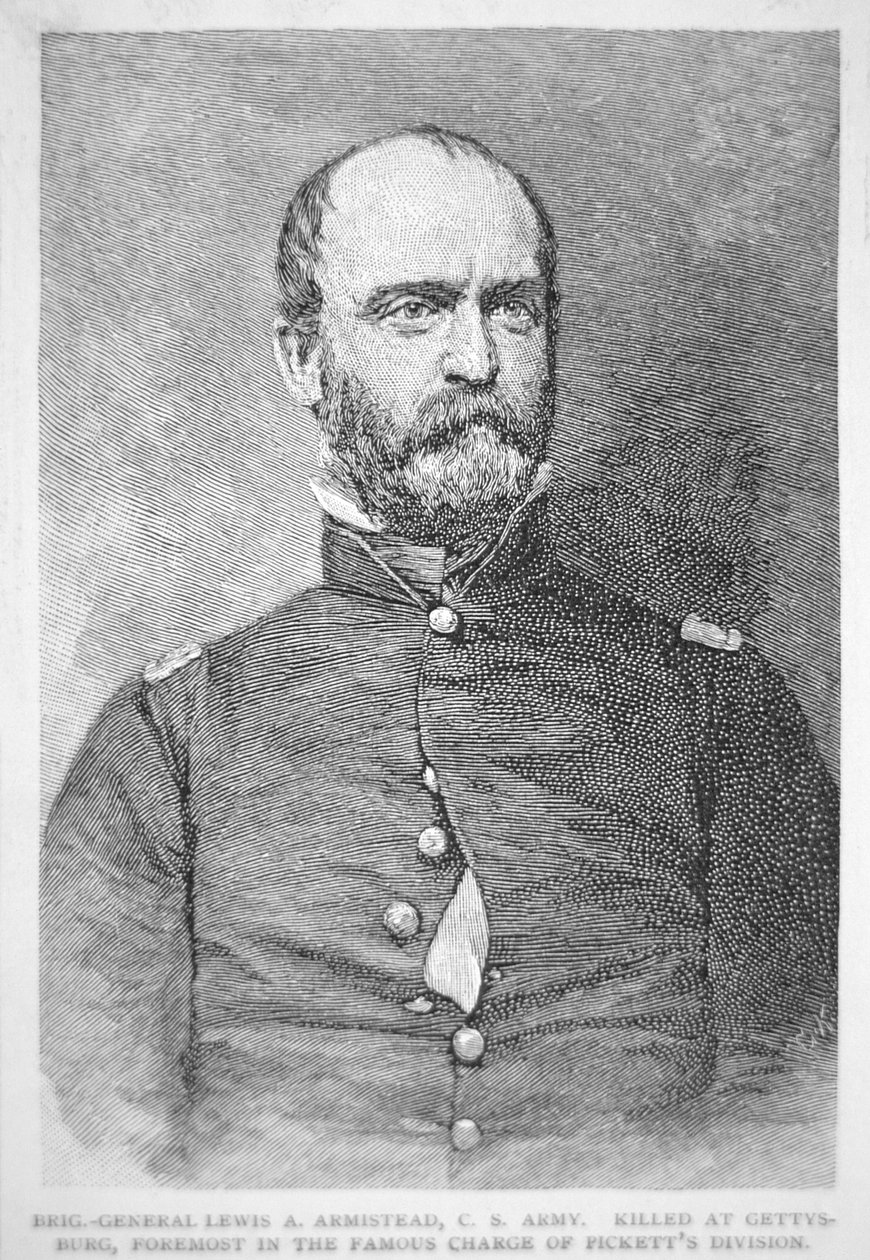 Portrett av Lewis A. Armistead (litho) av American School