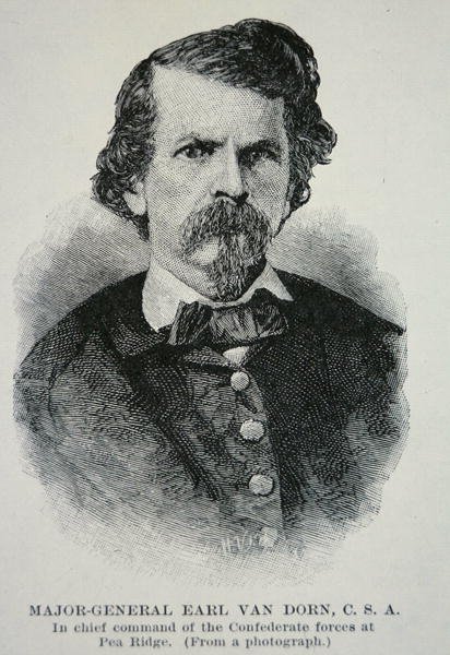 Portrett av generalmajor Earl Van Dorn (litho) av American School