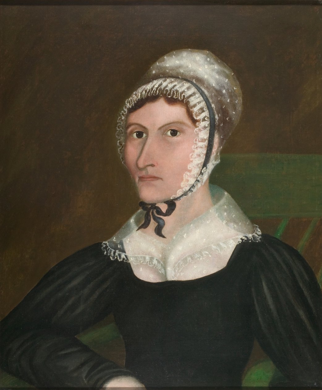 Portrett av fru Augustus G. S. Wight (olje på lerret) av American School