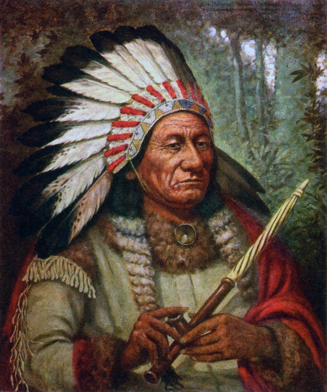 Portrett av Sitting Bull av American School