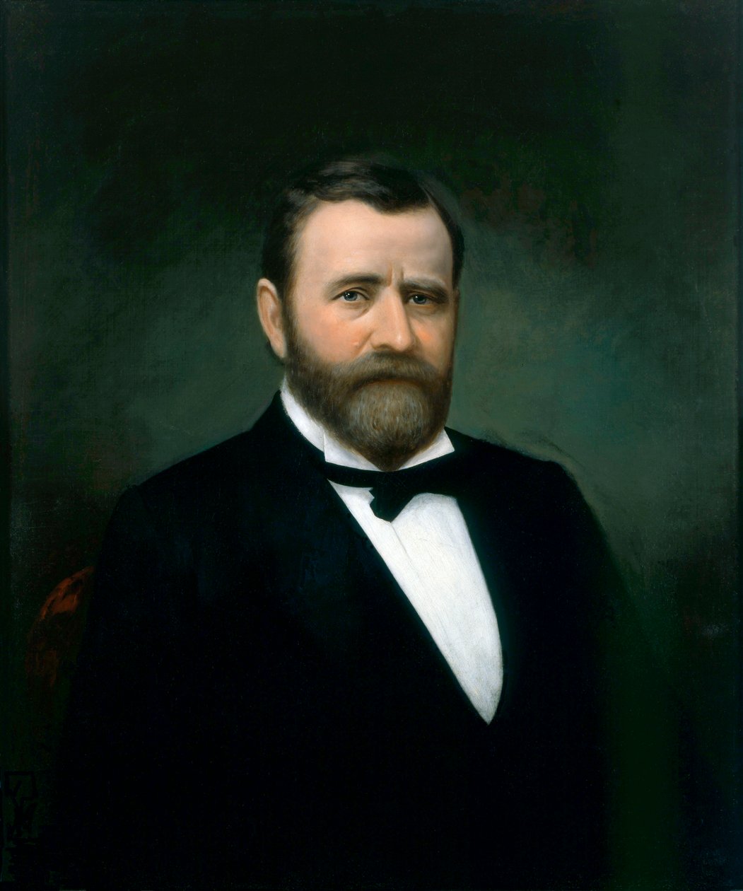 Portrett av Ulysses S. Grant, ca. 1875-99 (olje på lerret) av American School
