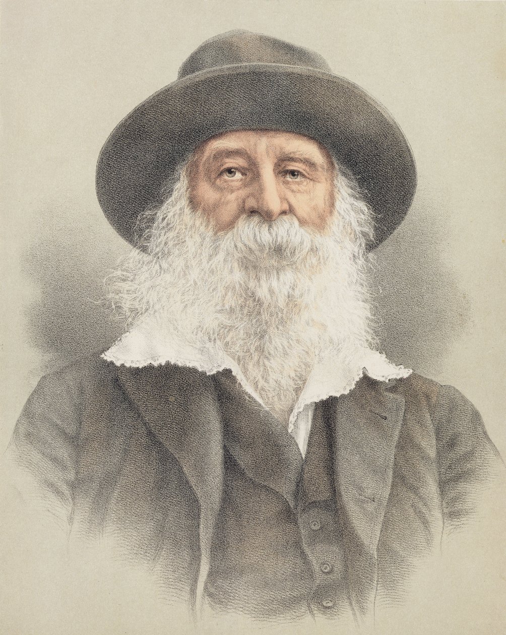 Portrett av Walt Whitman (1819-91) av American School
