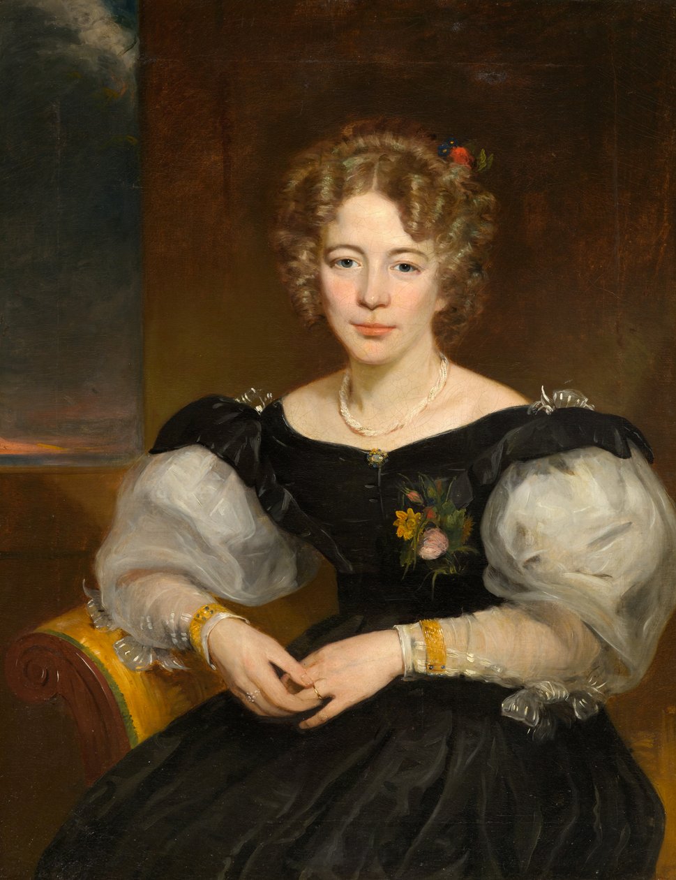 Portrait of a Lady, ca. 1825-35 (olje på lerret) av American School