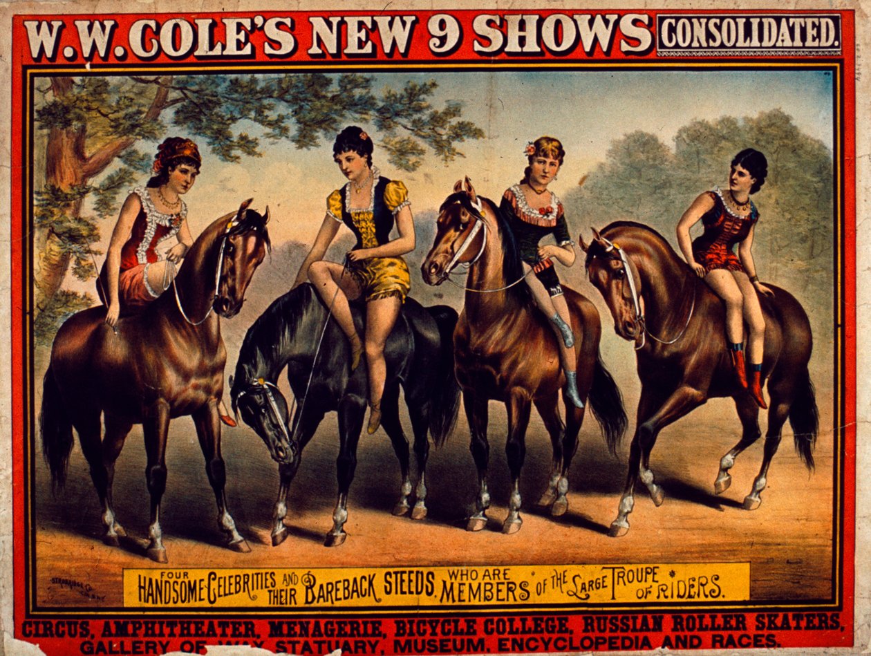 Plakatreklame W.W. Coles New 9 Shows konsolidert av American School