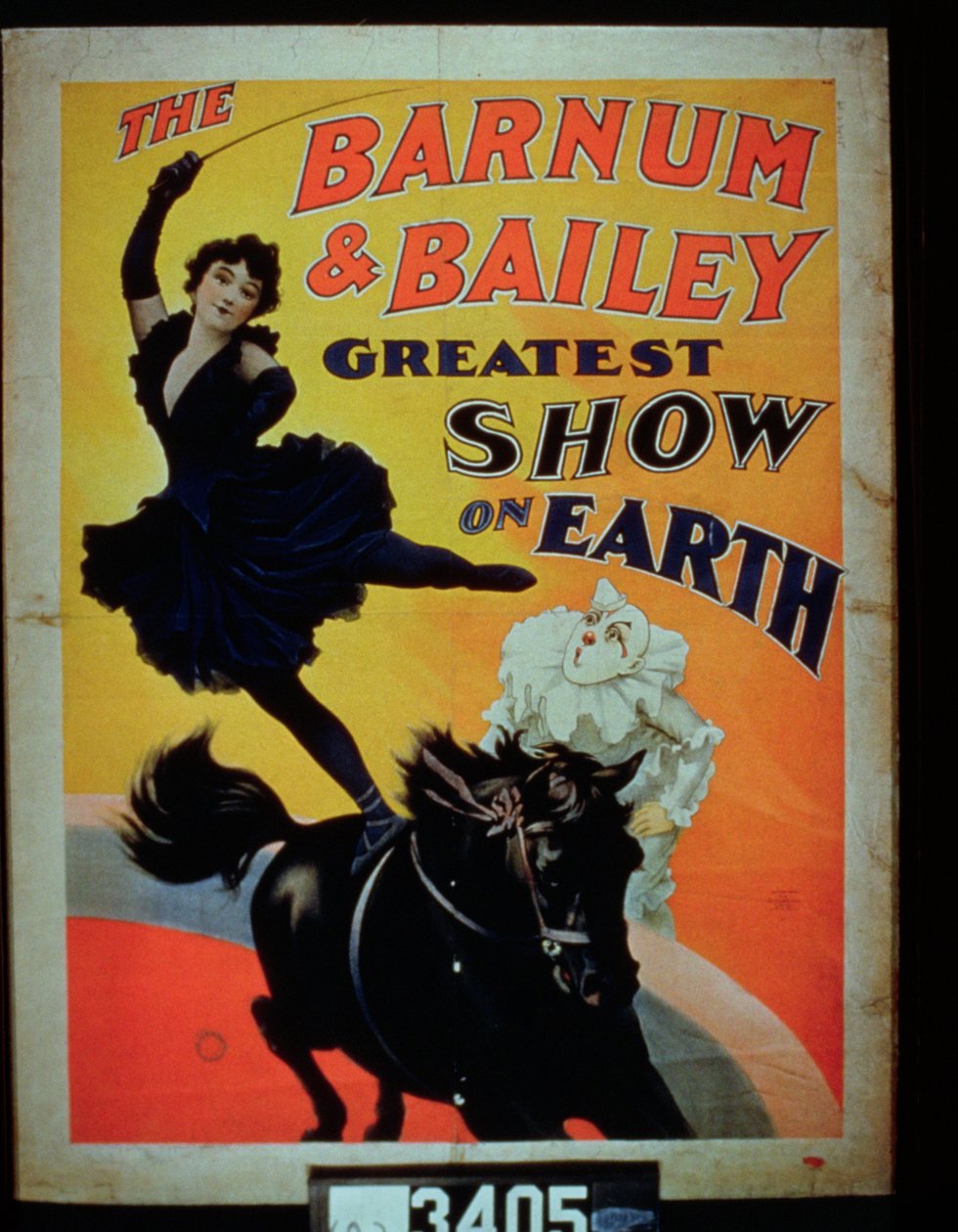 Plakat som reklamerer for Barnum og Bailey Greatest Show on Earth av American School