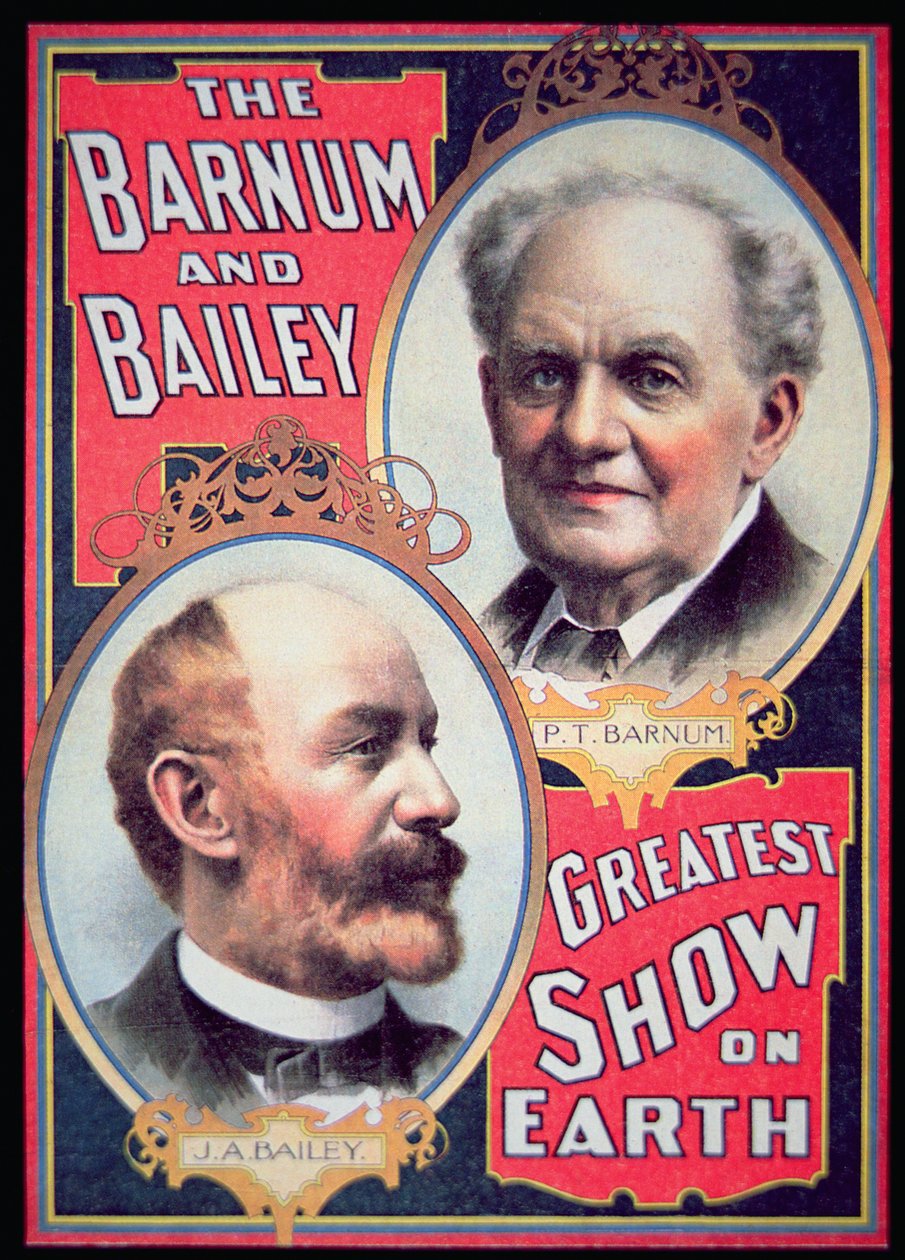 Plakat som annonserer «The Barnum & Bailey Greatest Show on Earth» av American School