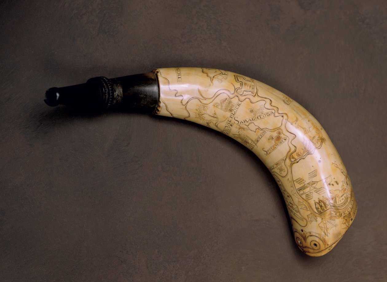 Pulverhorn, fra den franske og indiske krigen (horn) av American School