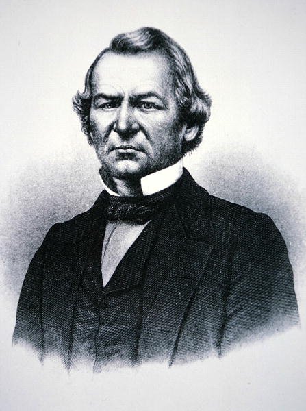 President Andrew Johnson (1808-75) (gravering) av American School