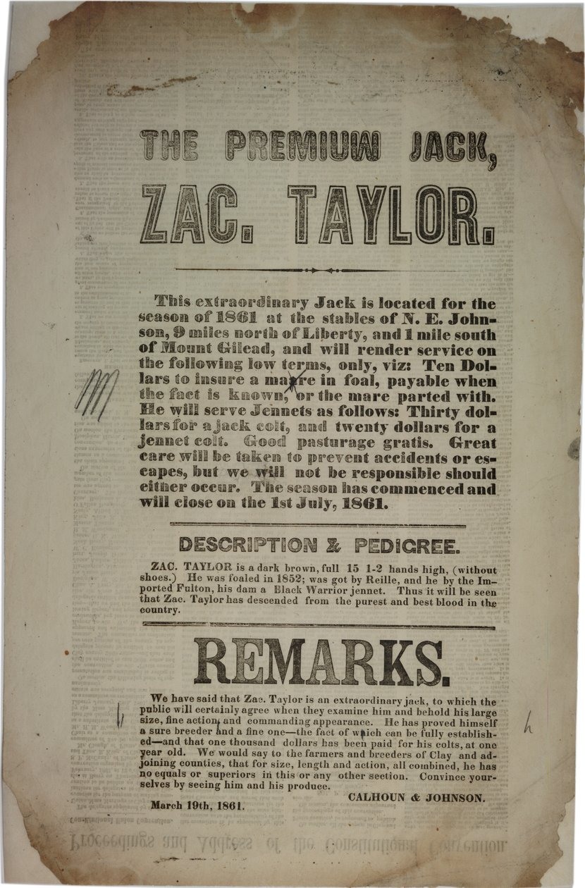 Saker og adresse til den konstitusjonelle konvensjonen, ca. 19. mars 1861 av American School