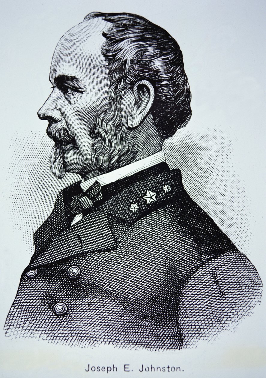 Portrett av general Joseph E. Johnston (1807–1891) (litho) av American School