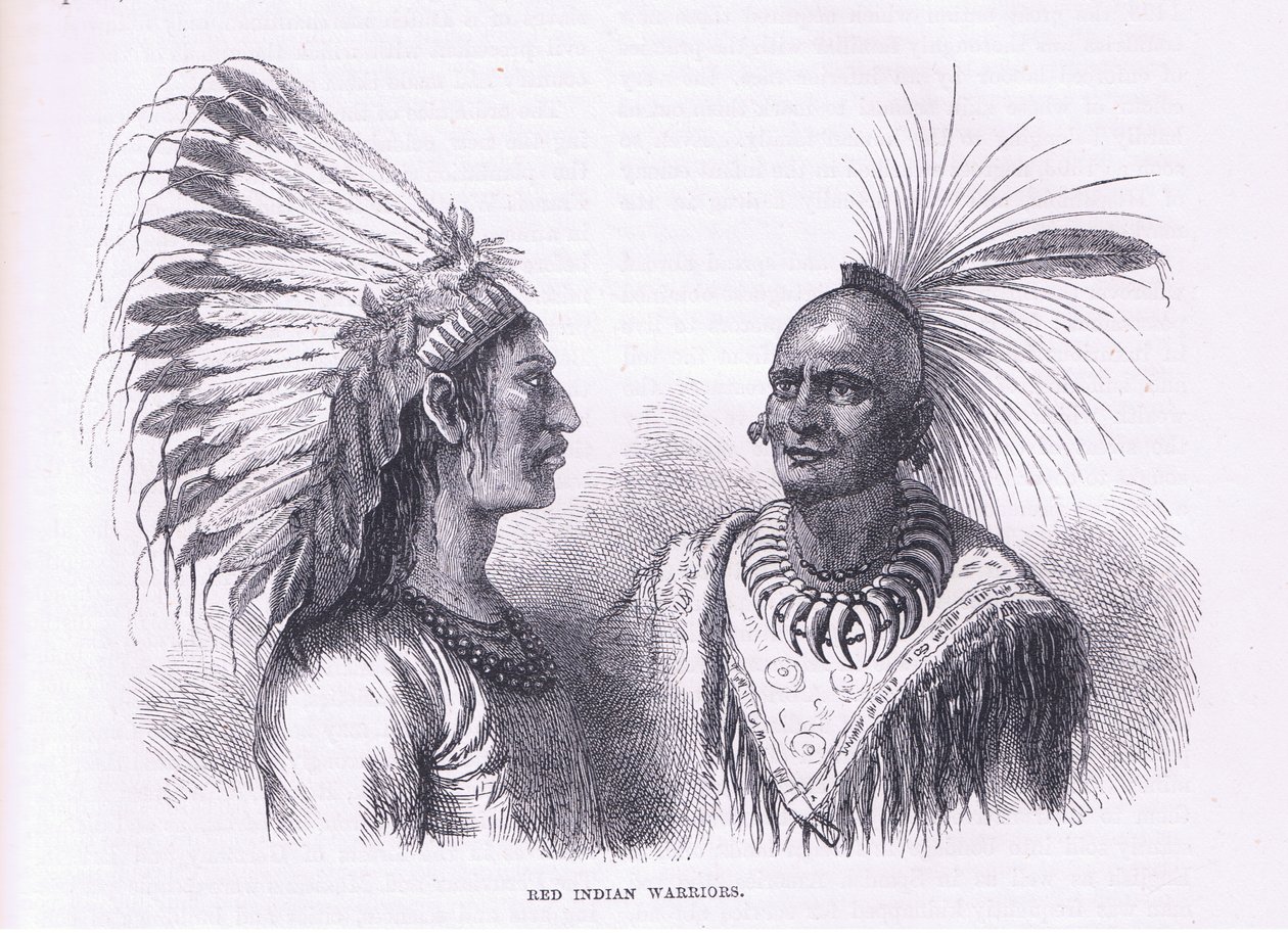 Red Indian warriors, illustrasjon fra Cassell