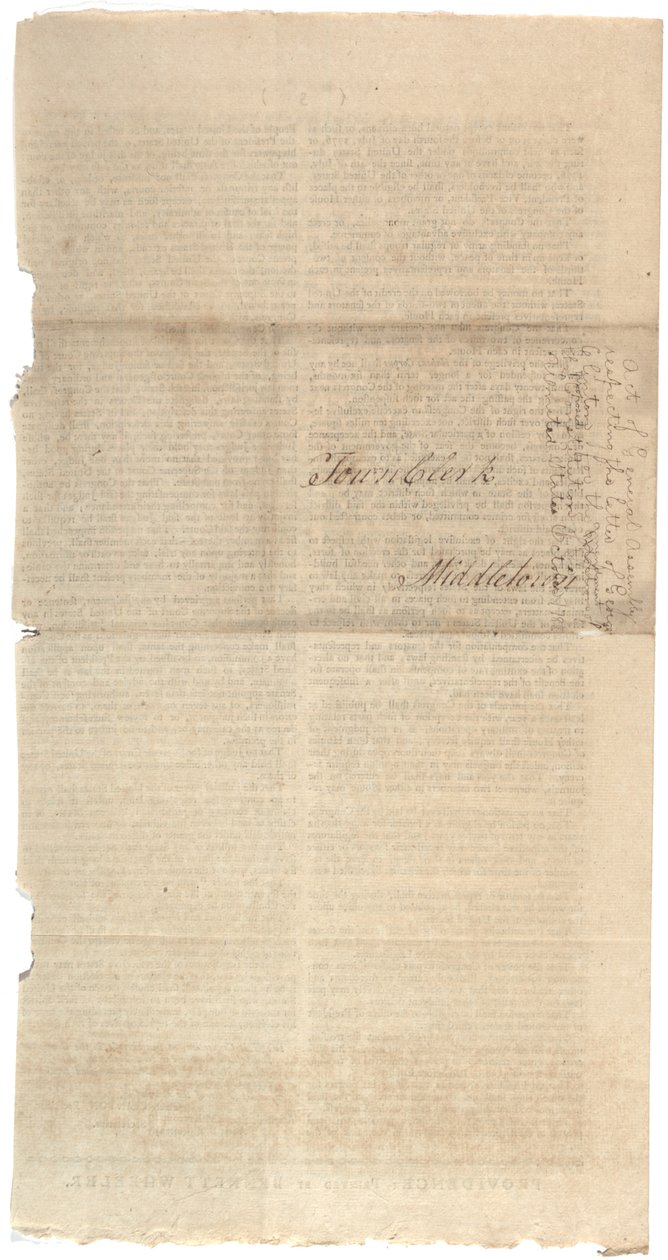 Resolusjoner som skriver ut NYS-forslag til endringer i grunnloven, oktober 1788 av American School