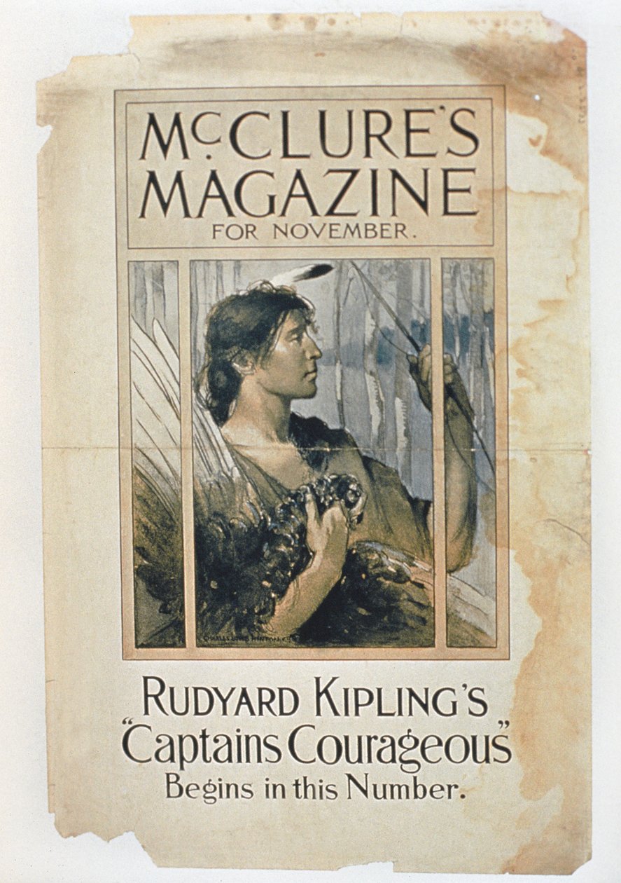 Rudyard Kiplings kaptein Courageous i novemberutgaven av Mcclure