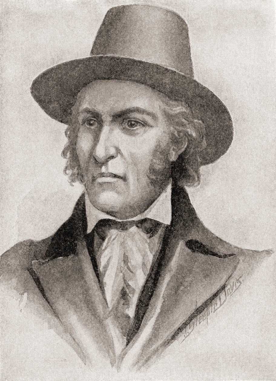 Samuel Chester Reid, sjef for en kaper under krigen i 1812, fra 'The History of Our Country', utgitt 1905 (litho) av American School
