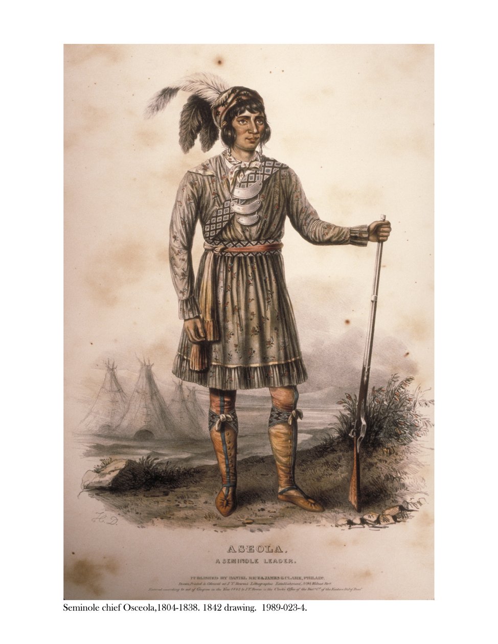 Seminole-sjef Osceola, 1842 av American School
