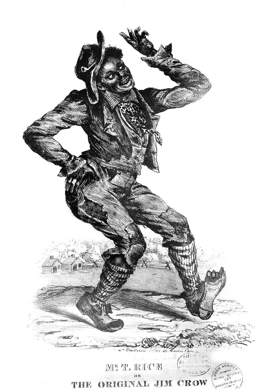 Notercover for The Original Jim Crow, skrevet av Thomas Dartmouth Daddy Rice av American School