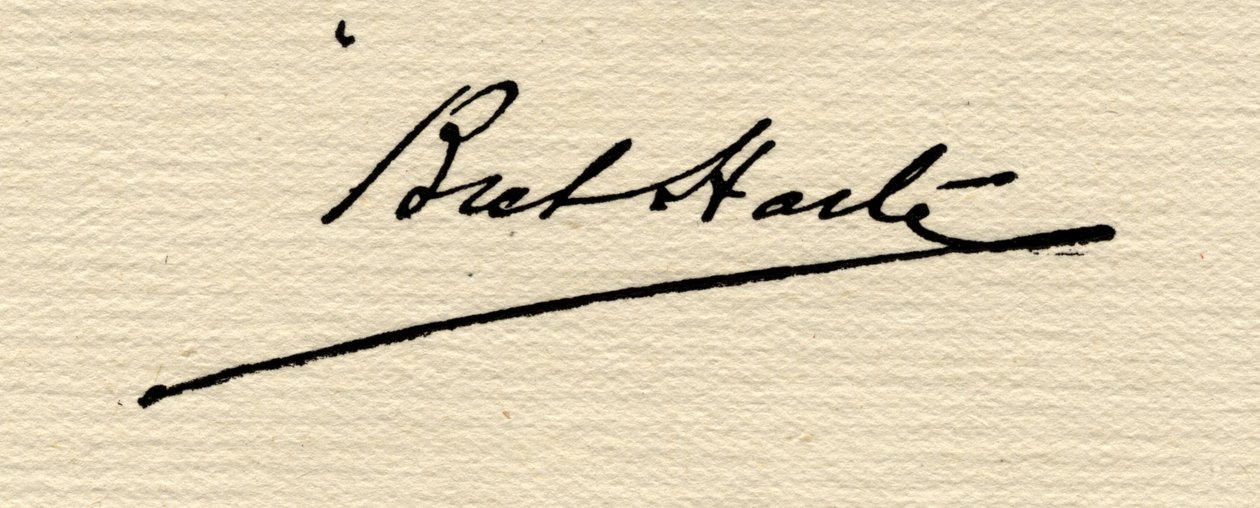 Signatur av Francis Bret Harte (1839-1902) av American School