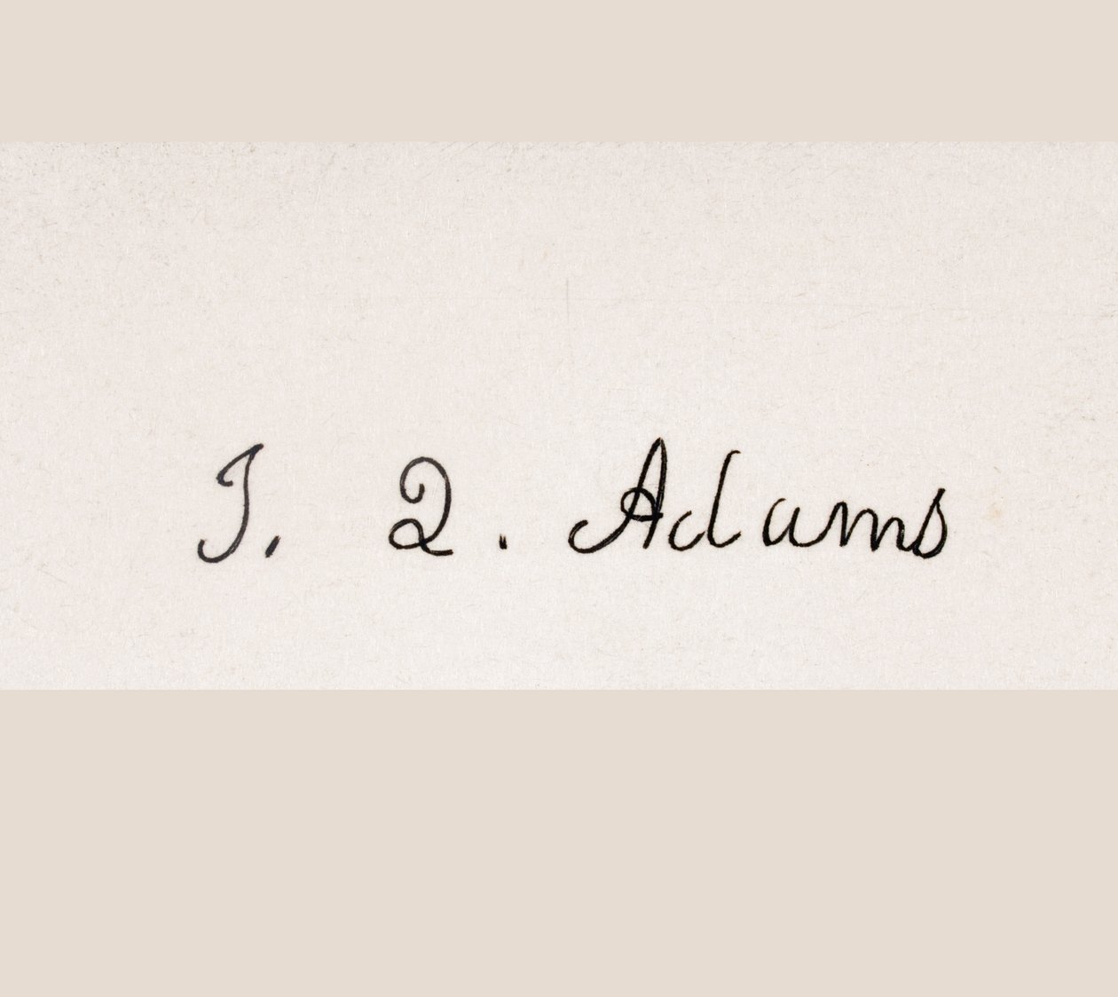 Signatur av John Quincy Adams av American School