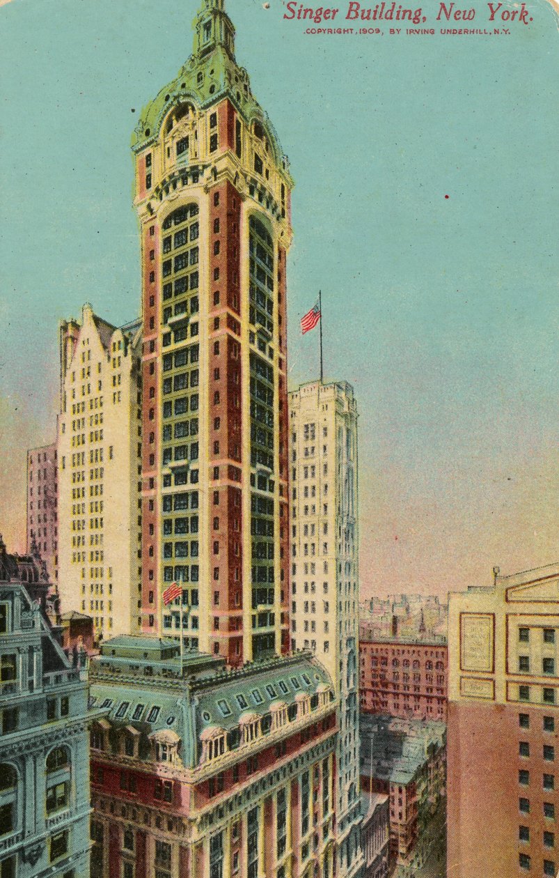 Singer Building, New York, ca. 1900-09 av American School