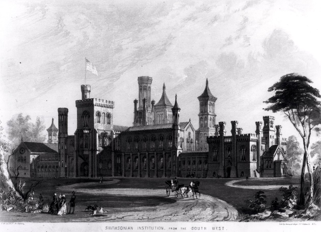 Smithsonian Institution fra sørvest, fra 