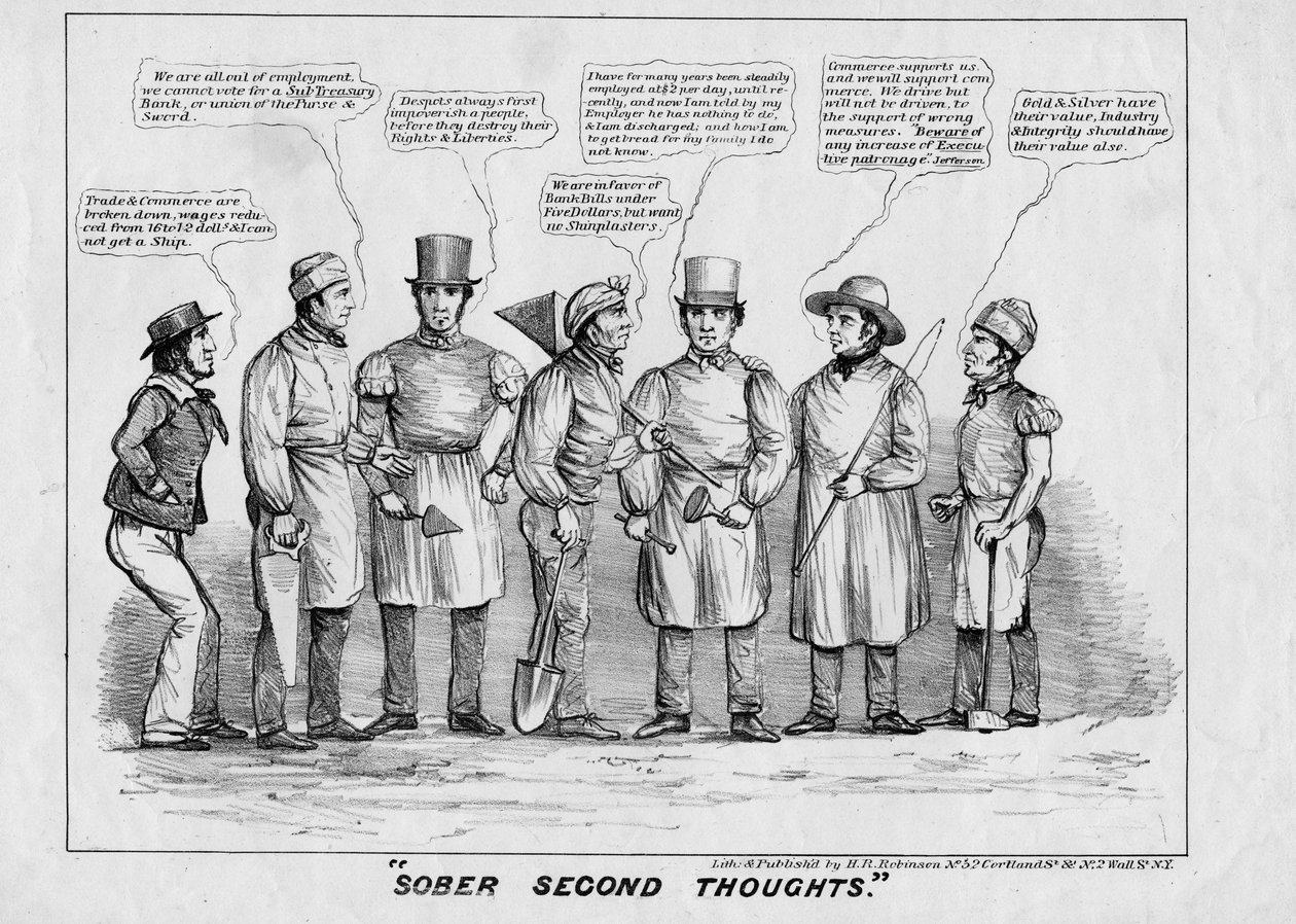 Sober second thoughts, utgitt av HR Robinson, New York, 1839, av American School