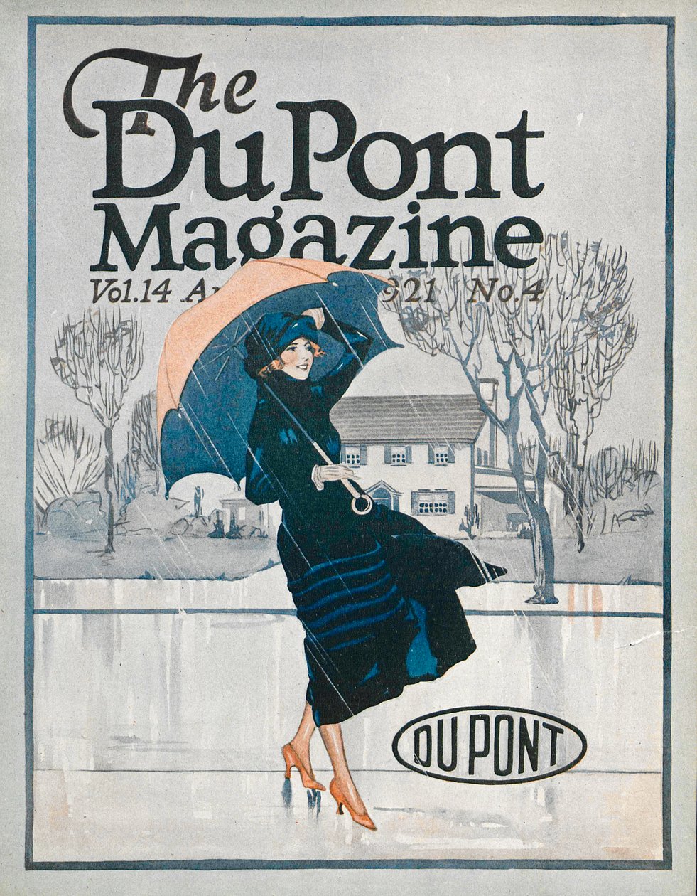 Something New in Sportswear, forside av DuPont Magazine, april 1921 av American School