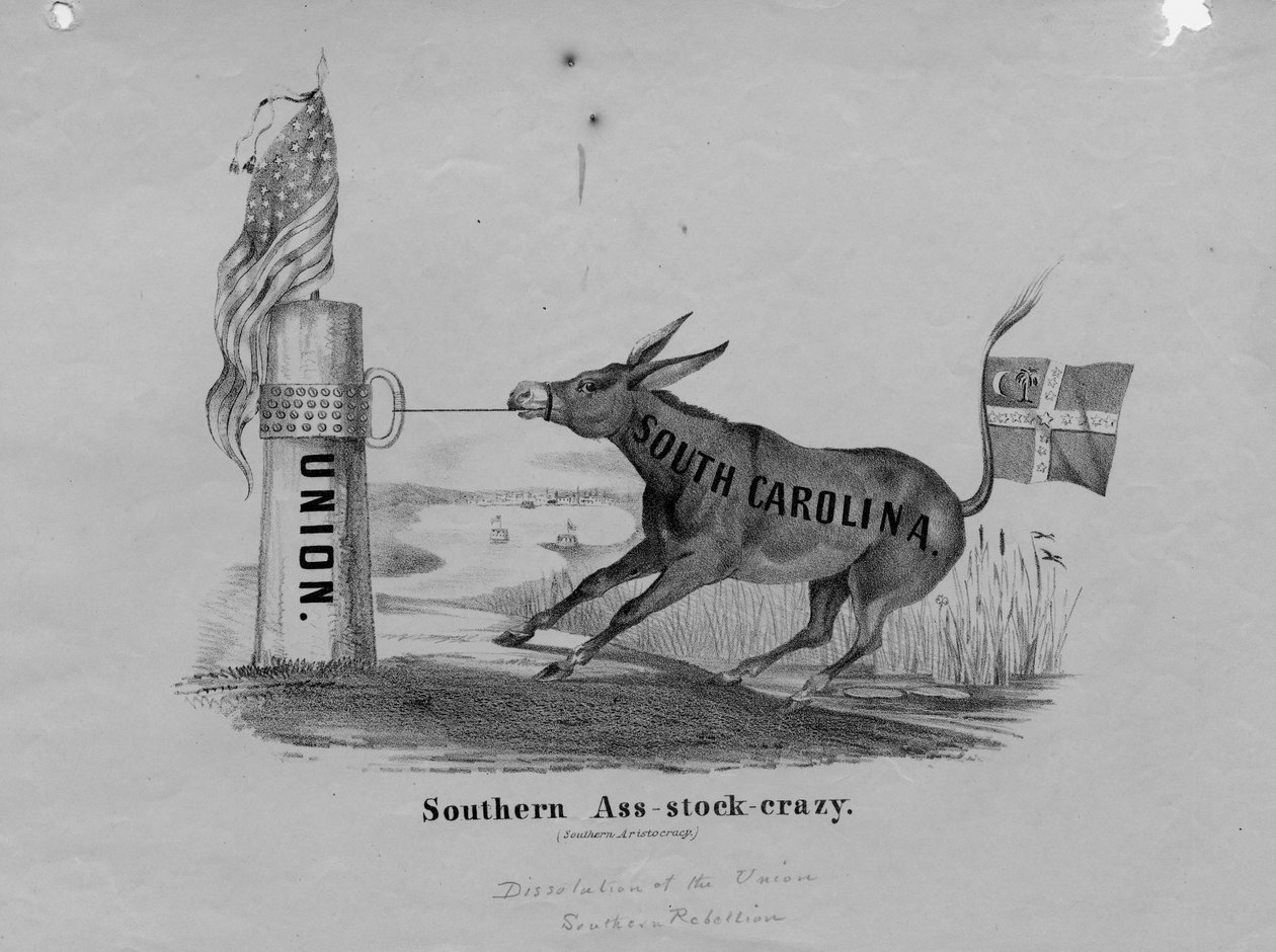 Southern ass-stock-crazy, utgitt av John T. Ruoff, New York, ca. 1861 av American School